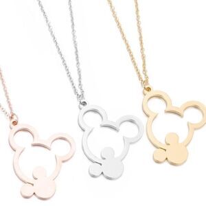 Disney Double Mickey Mouse Pendant Necklace NWT